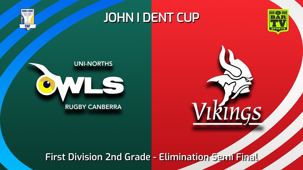 230813-John I Dent (ACT) Elimination Semi Final - First Division 2nd Grade - UNI-North Owls v Tuggeranong Vikings Minigame Slate Image