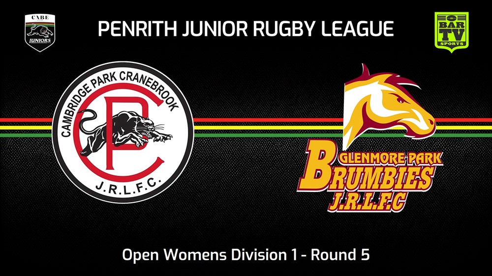 240511-video-Penrith & District Junior Rugby League Round 5 - Open Womens Division 1 - Cambridge Park v Glenmore Park Brumbies Slate Image