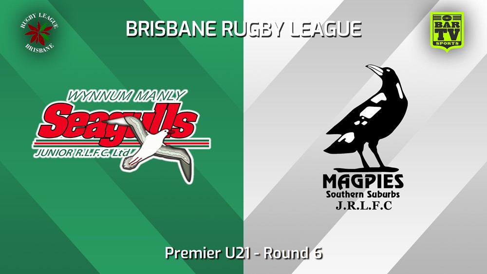 240511-video-BRL Round 6 - Premier U21 - Wynnum Manly Seagulls Juniors v Southern Suburbs Magpies Slate Image