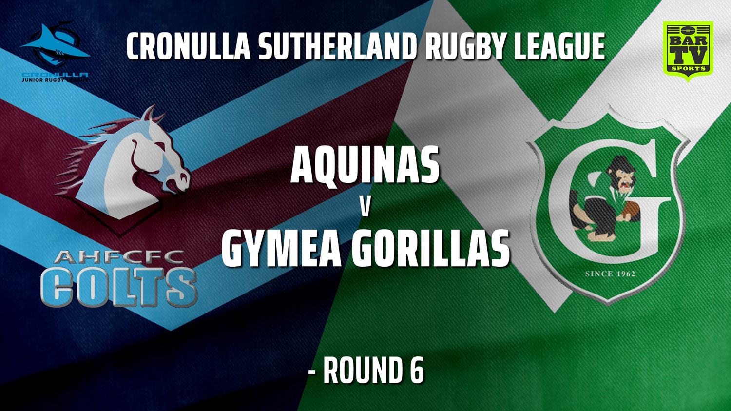 210606-Cronulla JRL - Under 20s Round 6 - Aquinas Colts v Gymea Gorillas Minigame Slate Image
