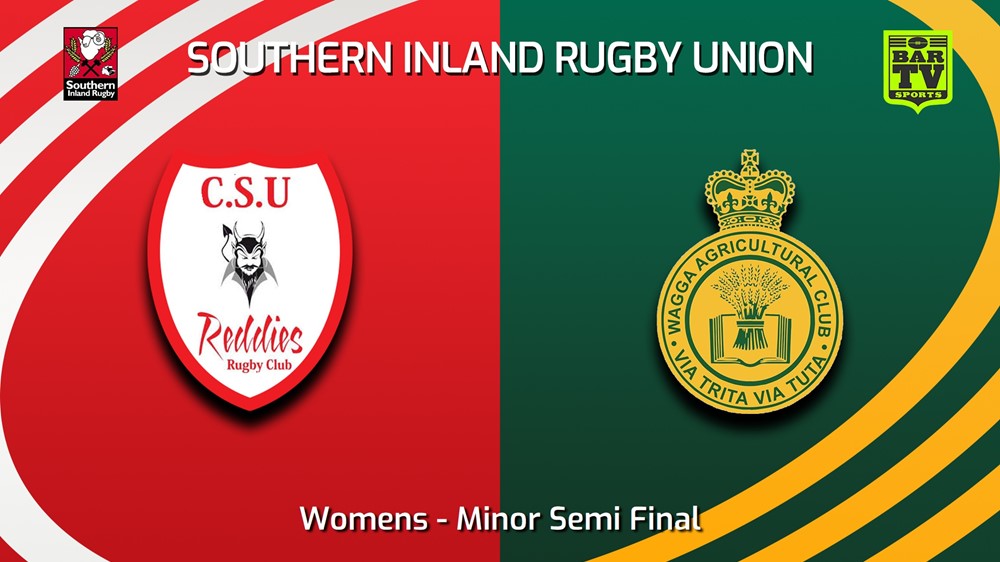 230729-Southern Inland Rugby Union Minor Semi Final - Womens - CSU Reddies v Wagga Agricultural College Minigame Slate Image