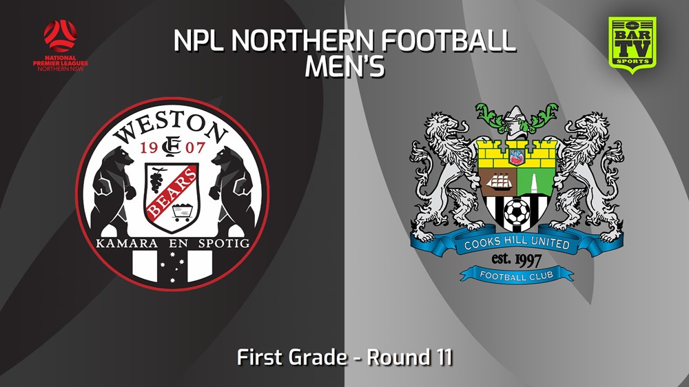 240512-video-NNSW NPLM Round 11 - Weston Workers FC v Cooks Hill United FC Slate Image