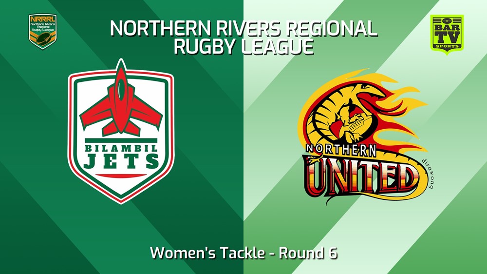 240512-video-Northern Rivers Round 6 - Women's Tackle - Bilambil Jets v Northern United Slate Image