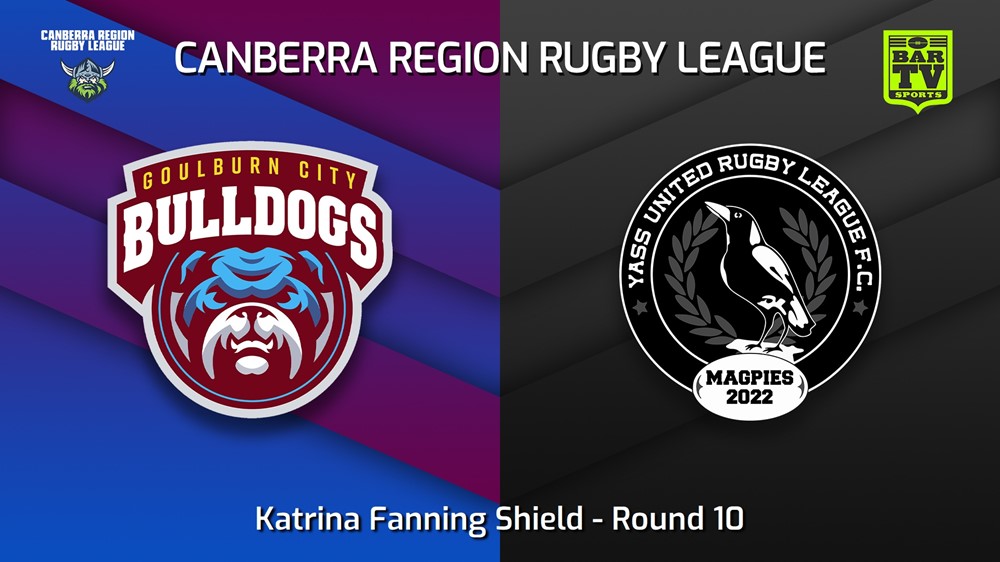 220710-Canberra Round 10 - Katrina Fanning Shield - Goulburn City Bulldogs v Yass Magpies Slate Image