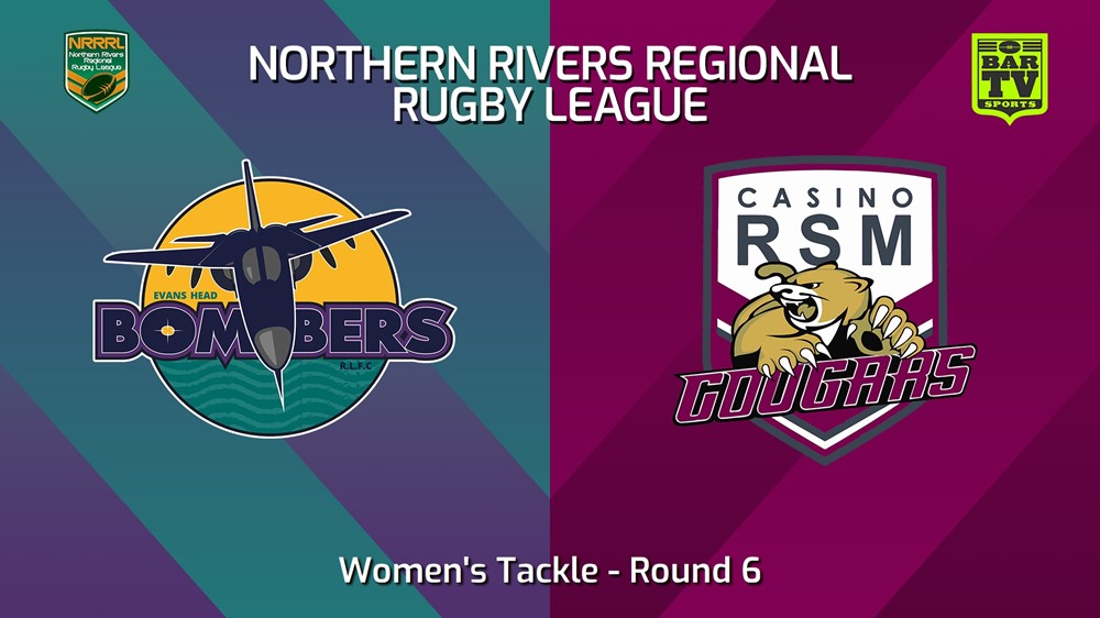 240512-video-Northern Rivers Round 6 - Women's Tackle - Evans Head Bombers v Casino RSM Cougars Slate Image
