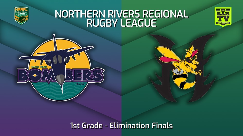 230819-Northern Rivers Elimination Finals - 1st Grade - Evans Head Bombers v Cudgen Hornets Slate Image