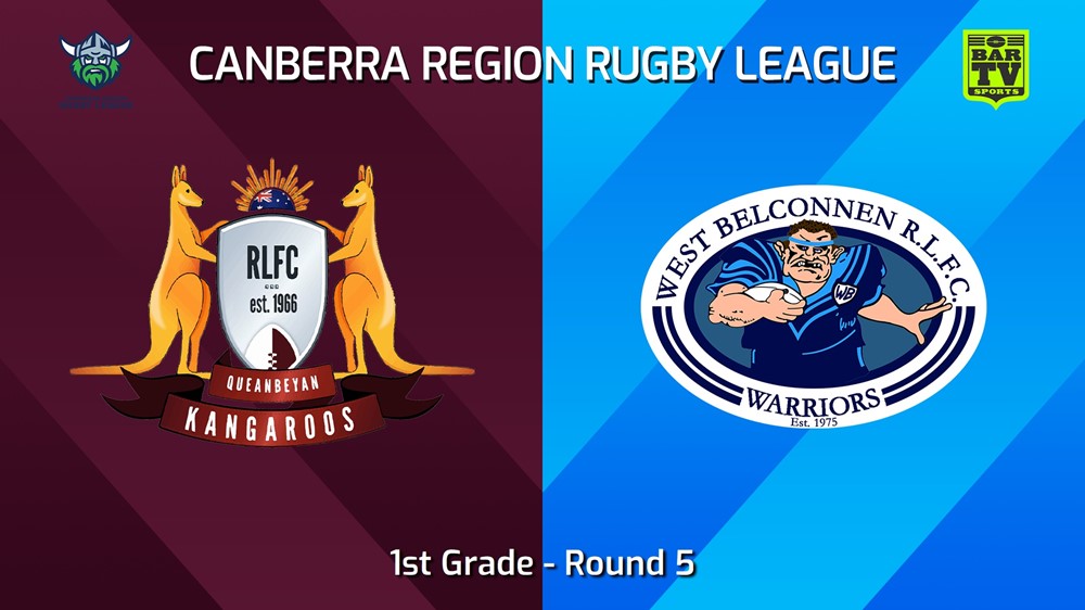 240504-video-Canberra Round 5 - 1st Grade - Queanbeyan Kangaroos v West Belconnen Warriors Slate Image