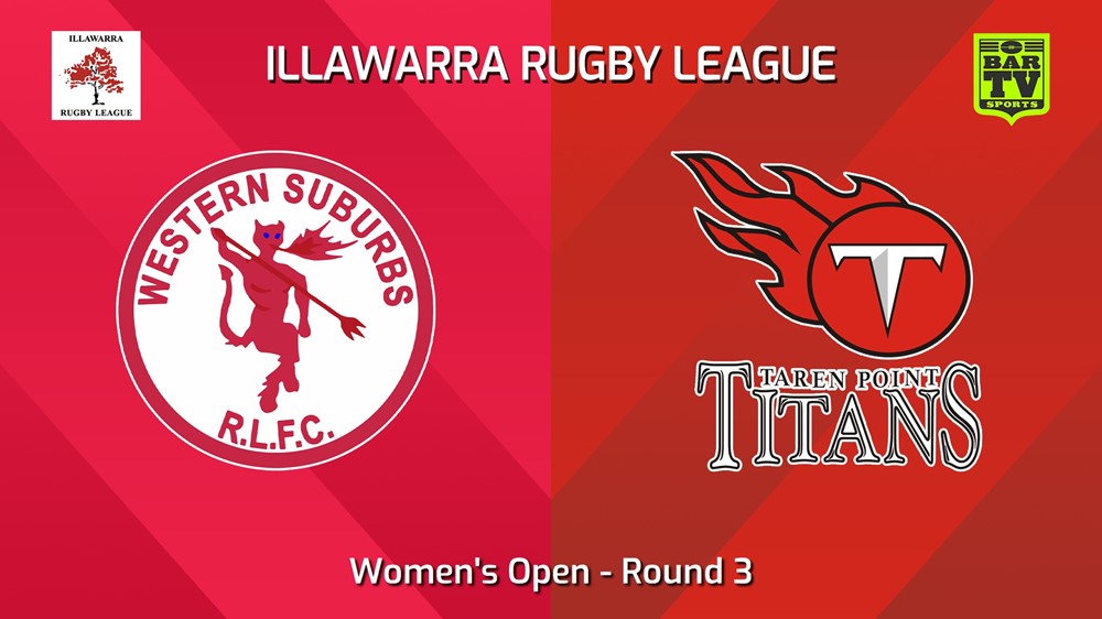240511-video-Illawarra Round 3 - Women's Open - Western Suburbs Devils v Taren Point Titans Slate Image