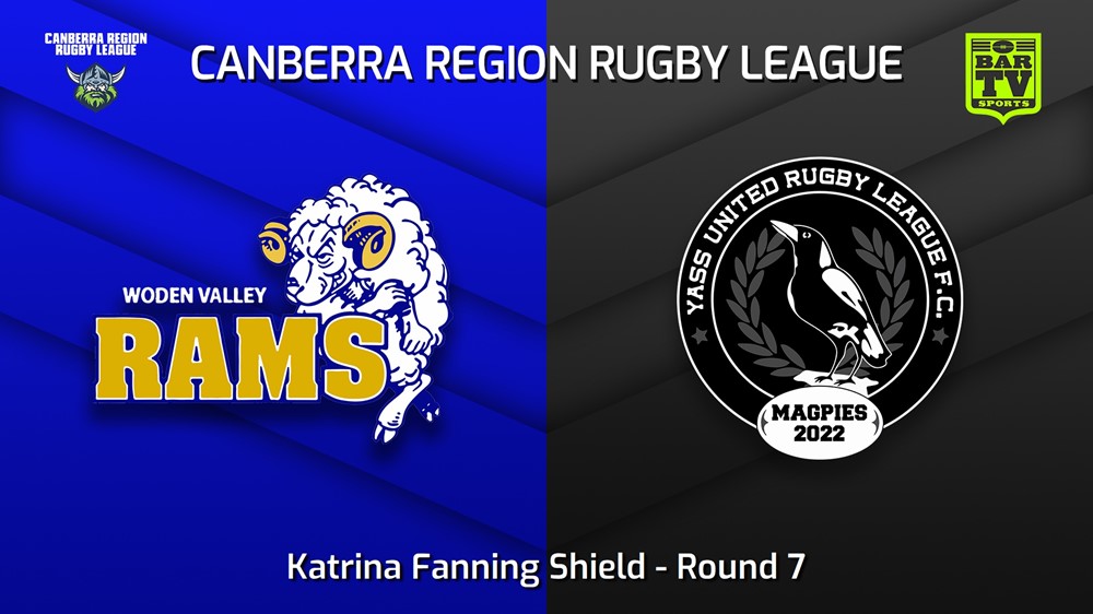 230624-Canberra Round 7 - Katrina Fanning Shield - Woden Valley Rams v Yass Magpies Slate Image