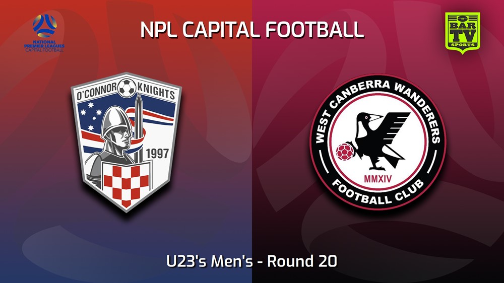 230826-Capital NPL U23 Round 20 - O'Connor Knights SC U23 v West Canberra Wanderers U23s Minigame Slate Image