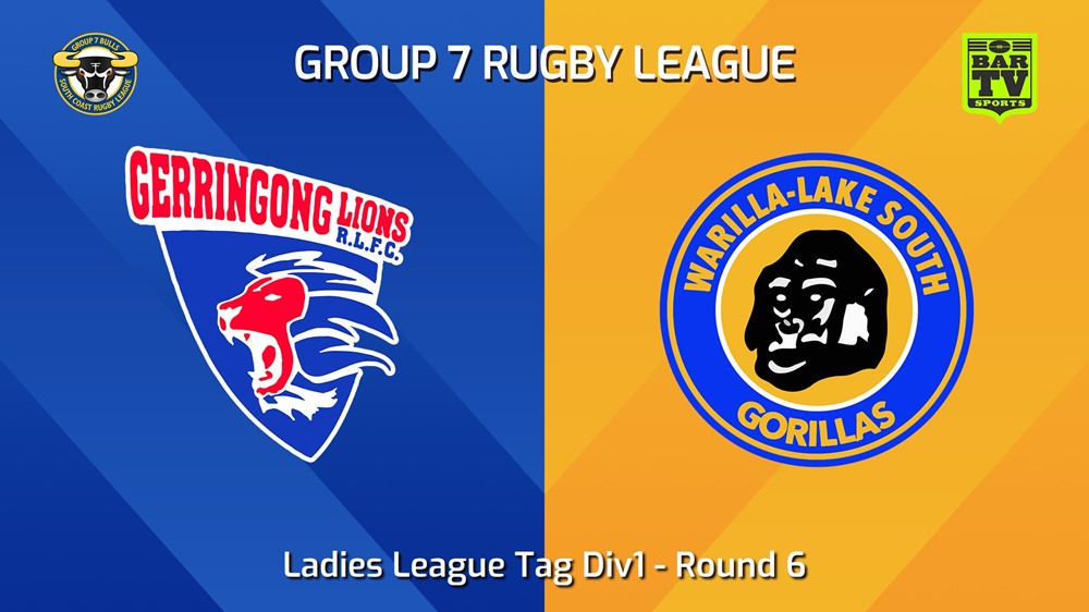 240511-video-South Coast Round 6 - Ladies League Tag Div1 - Gerringong Lions v Warilla-Lake South Gorillas Slate Image