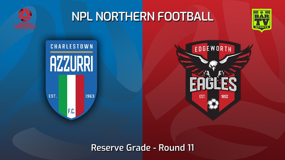 230514-NNSW NPLM Res Round 11 - Charlestown Azzurri FC Res v Edgeworth Eagles Res Slate Image