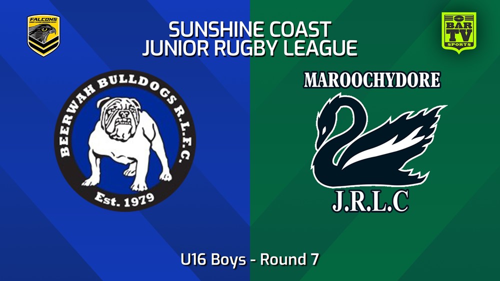 240510-video-Sunshine Coast Junior Rugby League Round 7 - U16 Boys - Beerwah Bulldogs JRL v Maroochydore Swans JRL Slate Image
