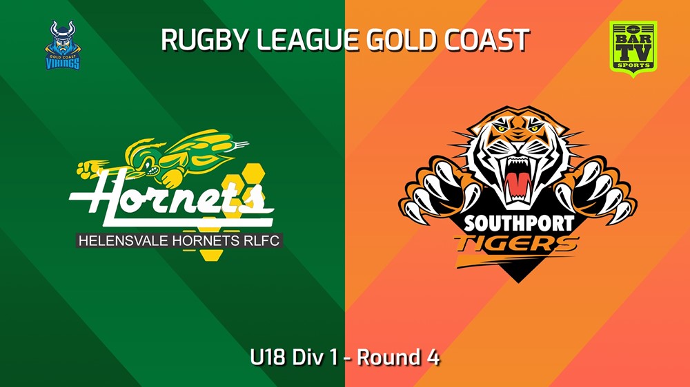 240512-video-Gold Coast Round 4 - U18 Div 1 - Helensvale Hornets v Southport Tigers Slate Image