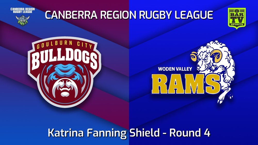220521-Canberra Round 4 - Katrina Fanning Shield - Goulburn City Bulldogs v Woden Valley Rams Slate Image